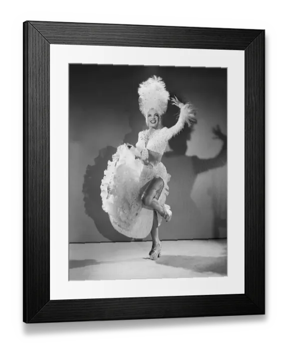 Framed Print : Carmen Miranda Performing in Flashy Dress Framed Print : Carmen Miranda Performing in Flashy Dress