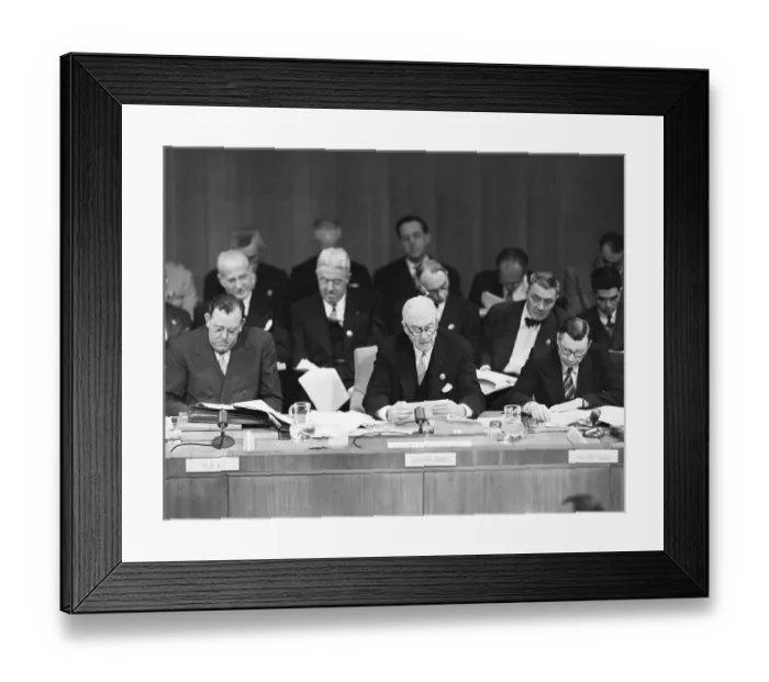 Framed Print : Baruch Addressing Commission Framed Print : Baruch Addressing Commission
