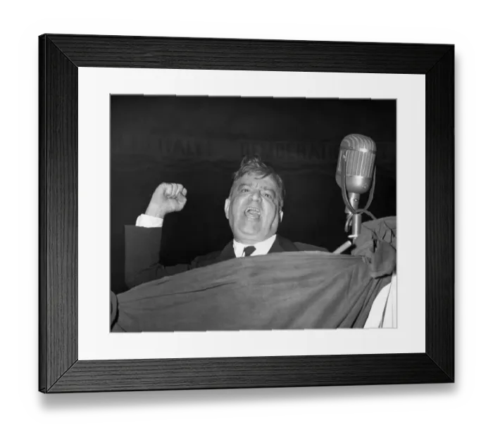 Framed Print : Fiorello La Guardia Speaking at Rally Framed Print : Fiorello La Guardia Speaking at Rally