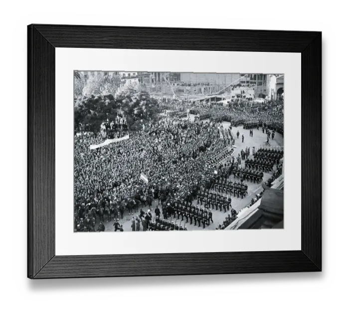 Framed Print : Crowd Gathered at Juan Peron Victory Parade Framed Print : Crowd Gathered at Juan Peron Victory Parade
