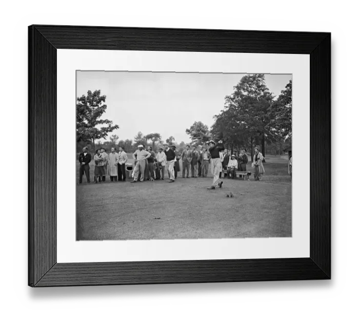 Framed Print : Lloyd Mangrum Swinging Golf Club Framed Print : Lloyd Mangrum Swinging Golf Club
