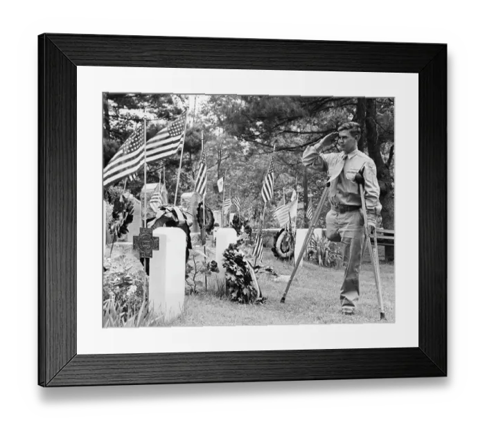 Framed Print : Paying Respects on Memorial Day