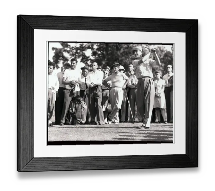 Framed Print : Golfers Watch Byron Nelson Tee Off Framed Print : Golfers Watch Byron Nelson Tee Off