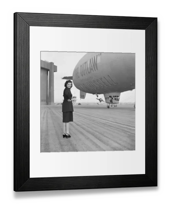 Framed Print : Jane Russell by Promotional Blimp Framed Print : Jane Russell by Promotional Blimp