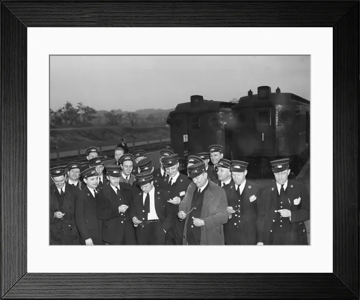 Framed Print : Trainmen & Conductors Wait For Strike Framed Print : Trainmen & Conductors Wait For Strike
