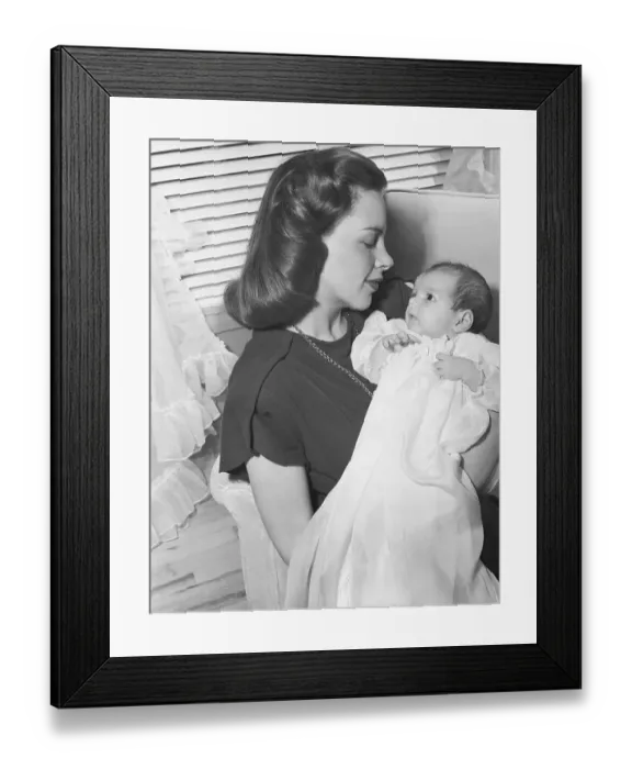 Framed Print : Judy Garland Holding Liza Minnelli as a Baby Framed Print : Judy Garland Holding Liza Minnelli as a Baby