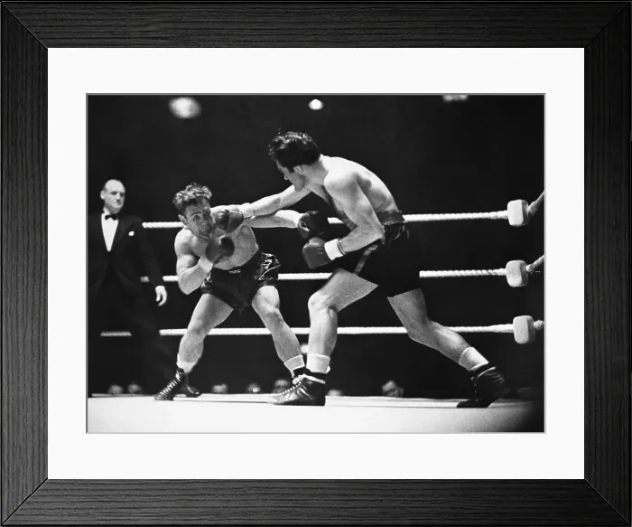 Framed Print : First Important International Postwar Bout