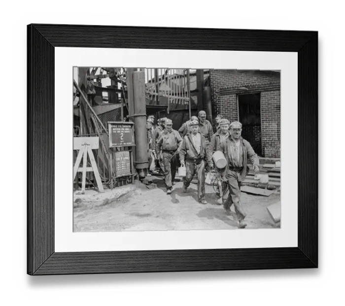 Framed Print : Workers Leaving Job Site Framed Print : Workers Leaving Job Site