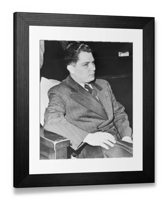 Framed Print : Jimmy Hoffa Sitting at Arraignment Framed Print : Jimmy Hoffa Sitting at Arraignment