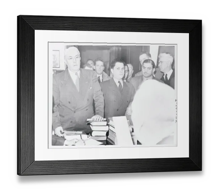 Framed Print : Jimmy Hoffa with Lawyer Georges Fitzgerald