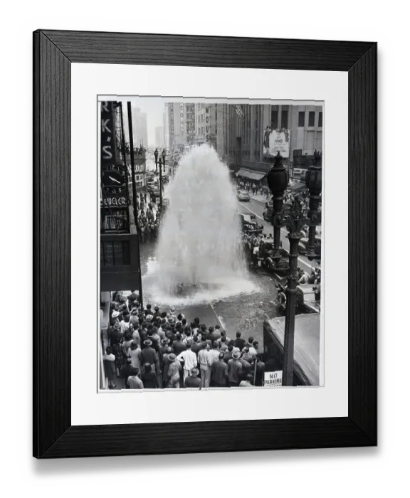 Framed Print : Fountain Gushing From Fire Hydrant