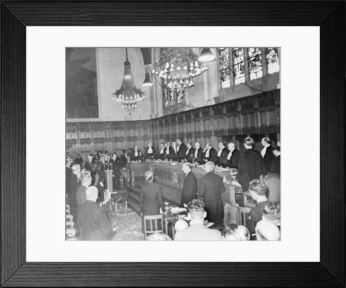 Framed Print : Court of International Justice Opening Day Framed Print : Court of International Justice Opening Day