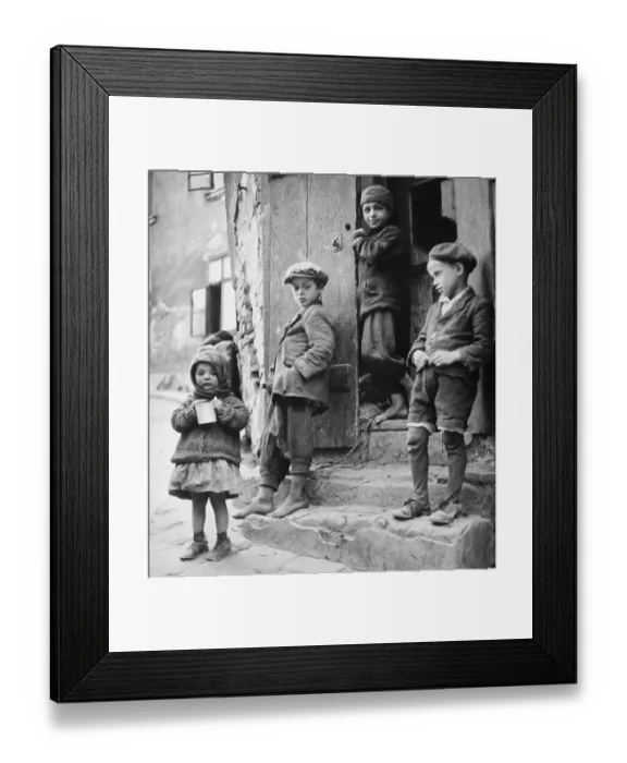 Framed Print : Young Famished Slovakians on Street Corner Framed Print : Young Famished Slovakians on Street Corner
