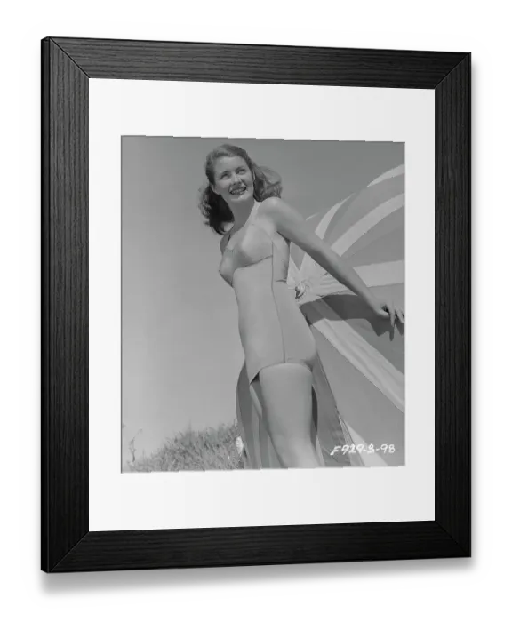 Framed Print : Nancy Guild Wearing Swim Suit Framed Print : Nancy Guild Wearing Swim Suit
