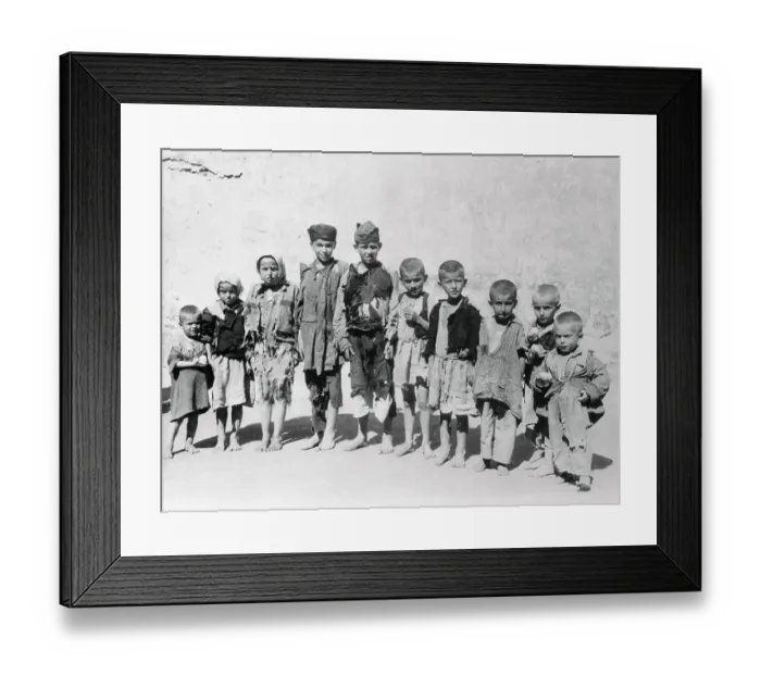 Framed Print : Portrait of Young Bosnian Orphans Framed Print : Portrait of Young Bosnian Orphans