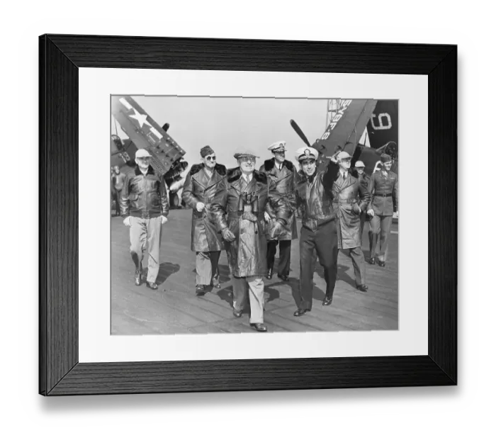 Framed Print : President Truman On Flight Deck Framed Print : President Truman On Flight Deck