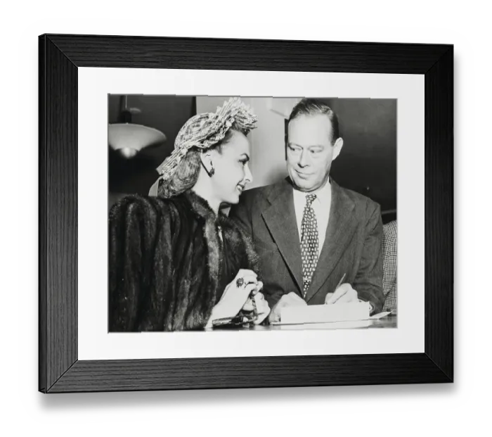Framed Print : Martha Kemp Mature and St. Clair McKelway Applying for Marriage License Framed Print : Martha Kemp Mature and St. Clair McKelway Applying for Marriage License