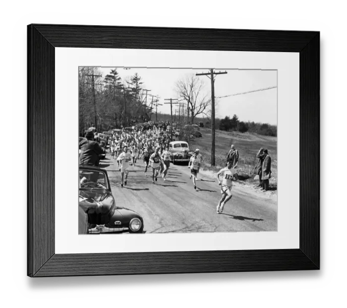 Framed Print : Boston Marathon View In 1946 Framed Print : Boston Marathon View In 1946