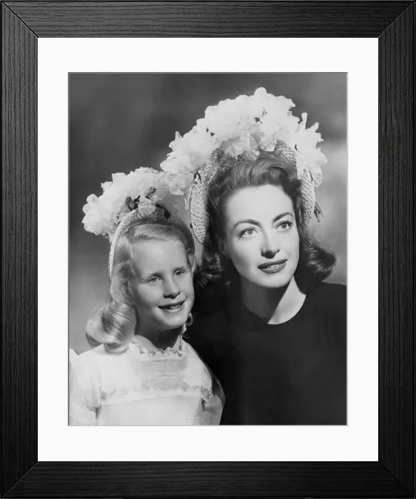 Framed Print : Joan Crawford and Christina in Matching Bonnets Framed Print : Joan Crawford and Christina in Matching Bonnets