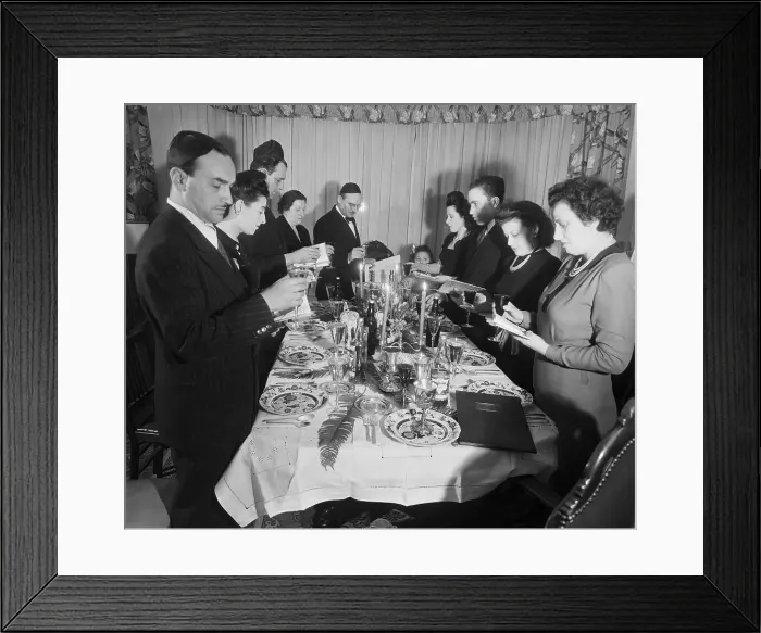 Framed Print : Kaddish Made Over Wine at Seder Meal Framed Print : Kaddish Made Over Wine at Seder Meal