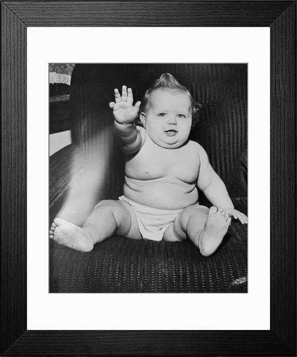 Framed Print : Overweight Baby Girl Framed Print : Overweight Baby Girl