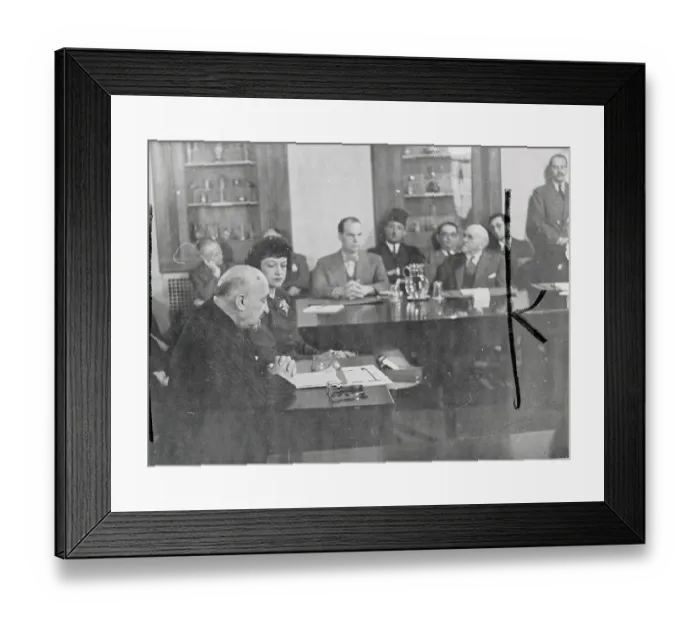 Framed Print : Chaim Weizman Testifying Framed Print : Chaim Weizman Testifying