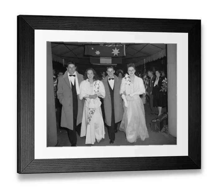 Framed Print : Movie Stars Arriving At Movie Premiere Framed Print : Movie Stars Arriving At Movie Premiere