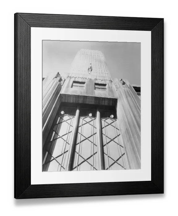 Framed Print : Empire State Building Seen from Below Framed Print : Empire State Building Seen from Below