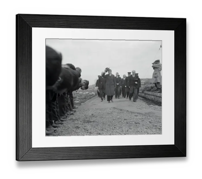 Framed Print : People Bowing to Hirohito Framed Print : People Bowing to Hirohito