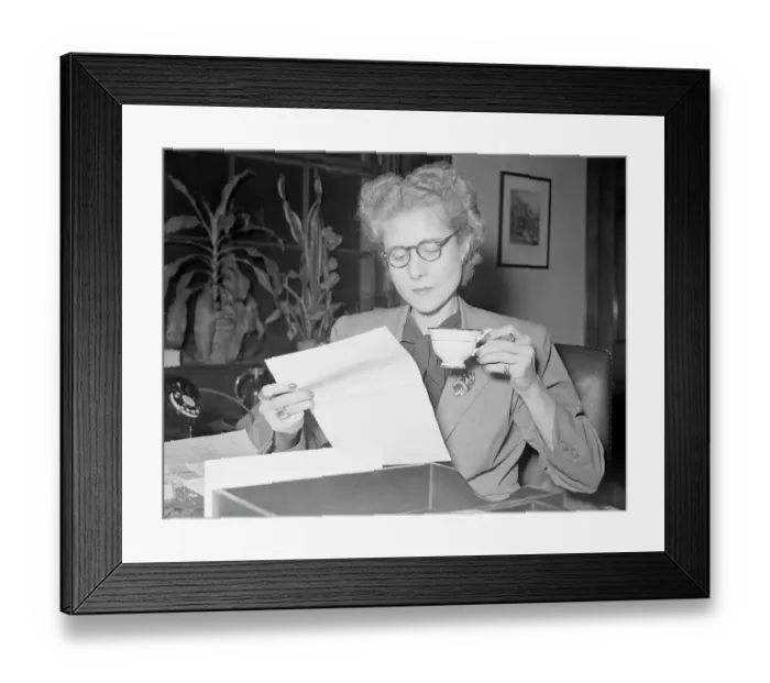 Framed Print : Clair Boothe Luce Reading a Letter Framed Print : Clair Boothe Luce Reading a Letter