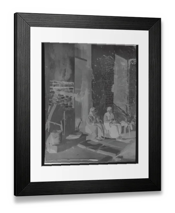 Framed Print : Polish Women Sitting in Despair Framed Print : Polish Women Sitting in Despair