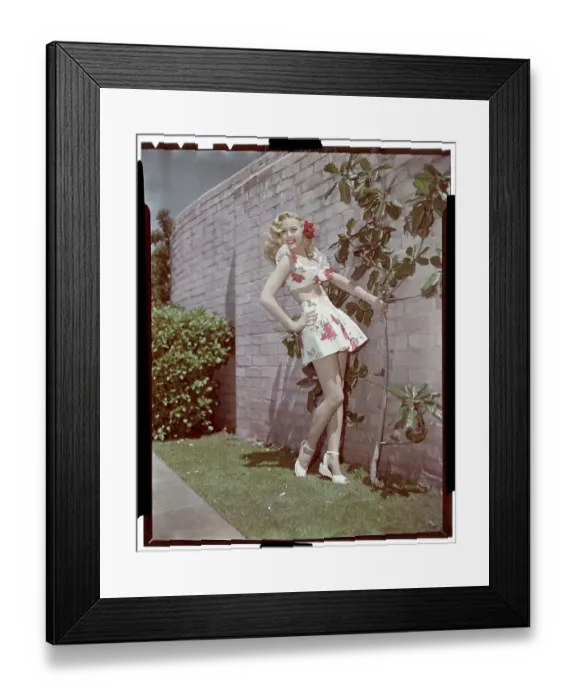 Framed Print : Adele Mara Wearing Dress Framed Print : Adele Mara Wearing Dress