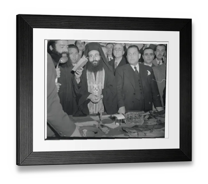 Framed Print : Greek Priests Praying for National Party Headquarters Framed Print : Greek Priests Praying for National Party Headquarters