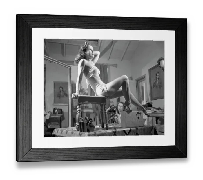 Framed Print : Actress Posing for Artist Framed Print : Actress Posing for Artist