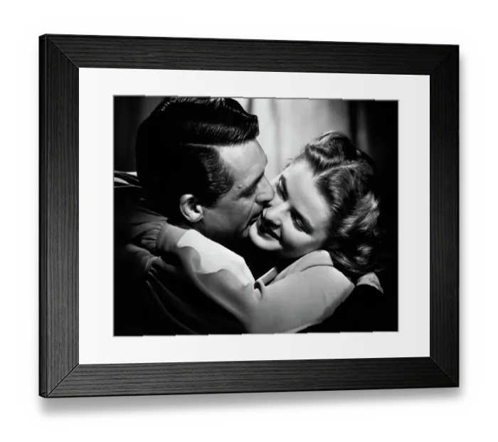 Framed Print : Cary Grant & Ingrid Bergman Embracing Framed Print : Cary Grant & Ingrid Bergman Embracing