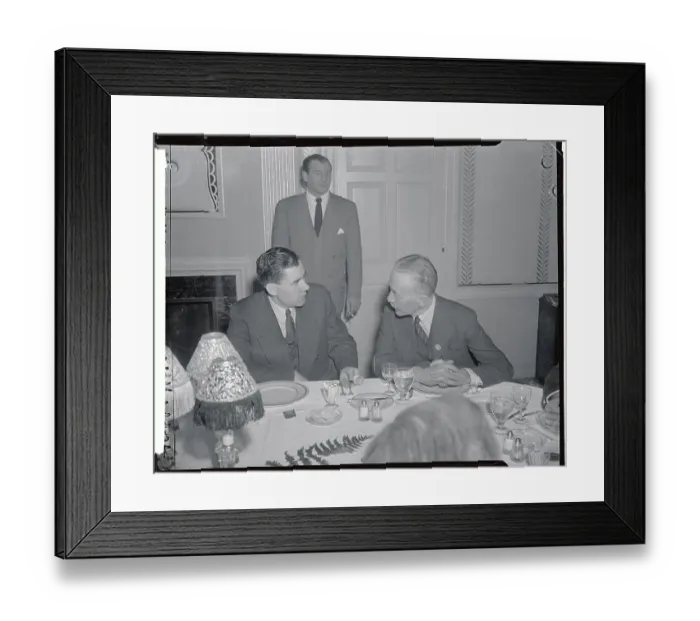 Framed Print : Gromyko and Cardojan Sitting at Table Framed Print : Gromyko and Cardojan Sitting at Table