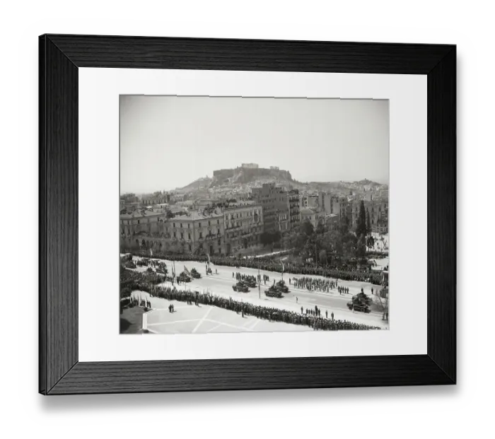 Framed Print : Greek Army Tanks Rumble By During Parade Framed Print : Greek Army Tanks Rumble By During Parade