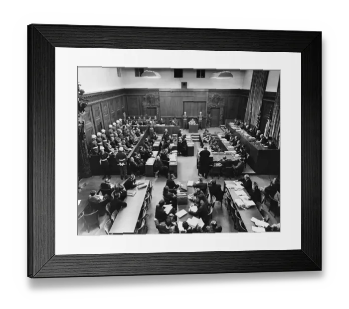 Framed Print : Hermann Goering on Trial at Nuremberg
