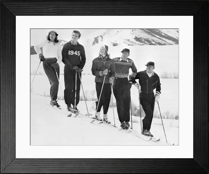 Framed Print : Movie Stars Posing on Crest Framed Print : Movie Stars Posing on Crest