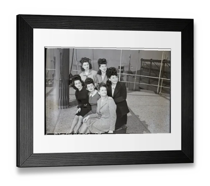 Framed Print : Six French Military Brides Arriving Framed Print : Six French Military Brides Arriving