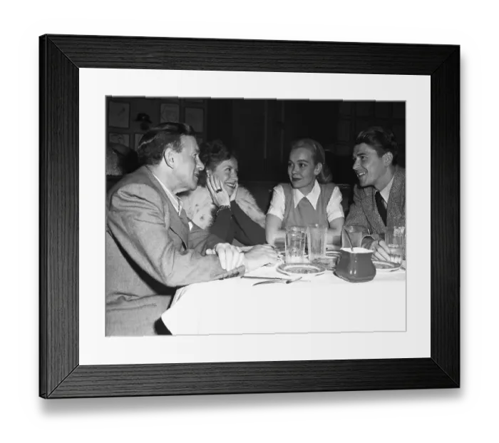 Framed Print : Ronald Reagan, George Burns, Gracie Allen, and Jane Wyman Framed Print : Ronald Reagan, George Burns, Gracie Allen, and Jane Wyman
