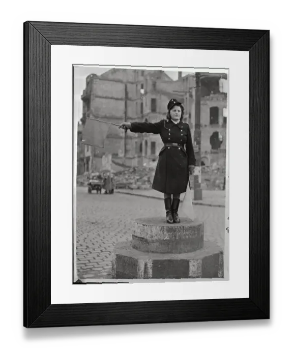 Framed Print : German Policewoman Framed Print : German Policewoman