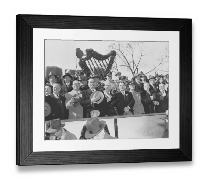 Framed Print : Irish Parade with Officials in Attendance Framed Print : Irish Parade with Officials in Attendance
