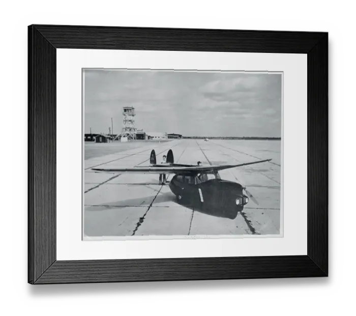 Framed Print : Experimental Automobile Type Airplane Framed Print : Experimental Automobile Type Airplane
