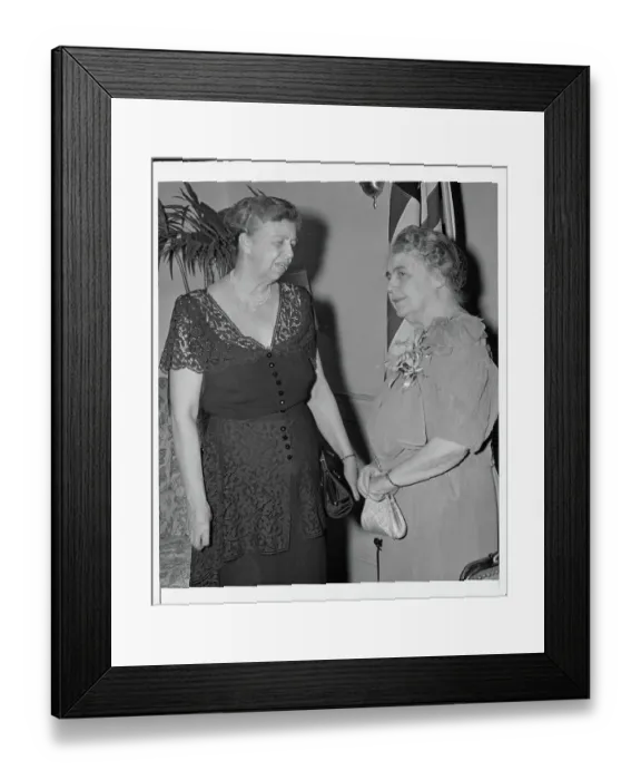 Framed Print : Former First Ladies Eleanor Roosevelt and Edith Wilson Framed Print : Former First Ladies Eleanor Roosevelt and Edith Wilson