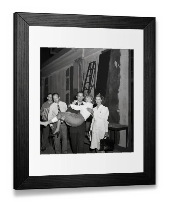 Framed Print : Lucille Ball Injured