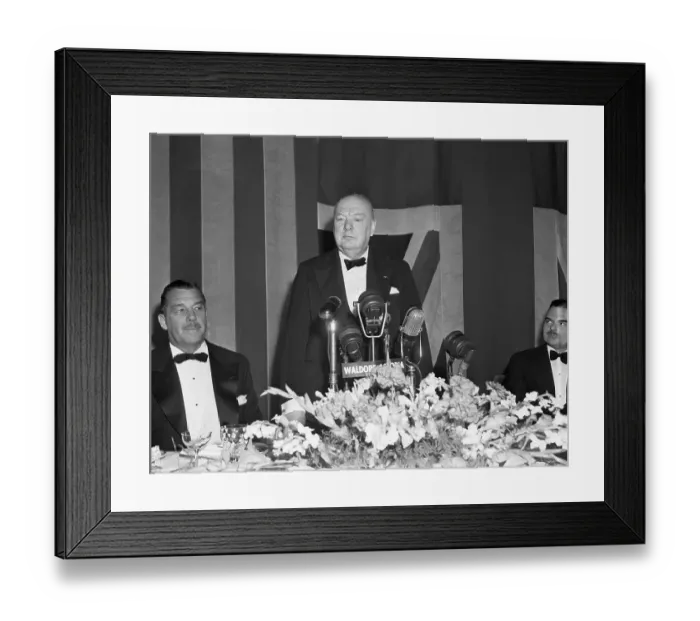 Framed Print : Winston Churchill Speaking At Banquet Framed Print : Winston Churchill Speaking At Banquet