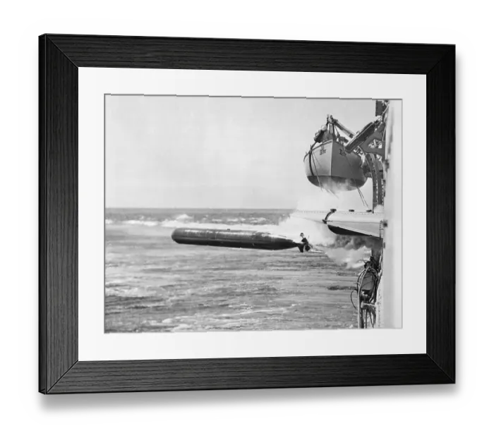 Framed Print : Torpedo Fired from Warship Framed Print : Torpedo Fired from Warship