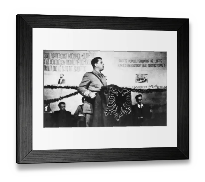 Framed Print : Enver Hoxha Addressing Albanian People Framed Print : Enver Hoxha Addressing Albanian People