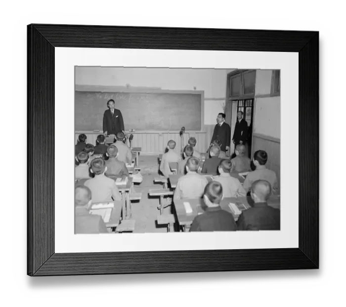 Framed Print : Hirohito Entering Classroom Framed Print : Hirohito Entering Classroom